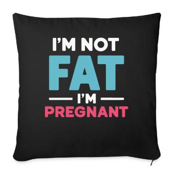 Grossesse Grossesse Accouchement - Housse de coussin décorative 45 x 45 cm - noir - Devant