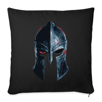 Kreuzritter Tempelritter Mittelalter - Sofakissenbezug 45 x 45 cm - Schwarz - Vorne