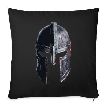 Kreuzritter Tempelritter Mittelalter - Sofakissenbezug 45 x 45 cm - Schwarz - Vorne