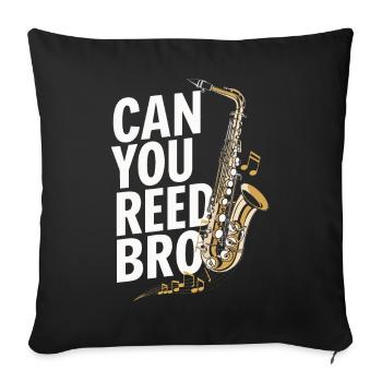 Saxophone Saxophone - Sofa pillowcase 17,3'' x 17,3'' (45 x 45 cm) - black - Front