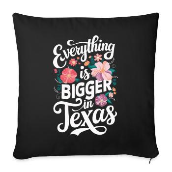 Texas State Texans Texas - Sofa pillowcase 17,3'' x 17,3'' (45 x 45 cm) - black - Front