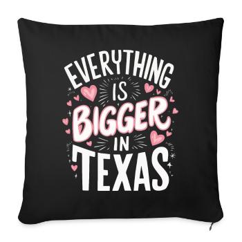 Texas State Texans Texas - Sofa pillowcase 17,3'' x 17,3'' (45 x 45 cm) - black - Front