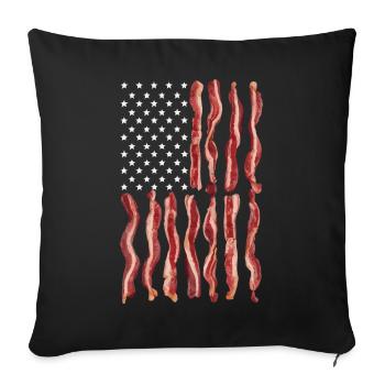 États-Unis Amérique Drapeau Patriotes - Housse de coussin décorative 45 x 45 cm - noir - Devant
