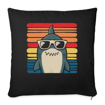 Shark Ocean Tiger Shark Animal Fish - Sofa pillowcase 17,3'' x 17,3'' (45 x 45 cm) - black - Front