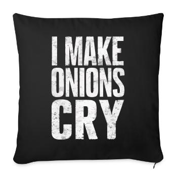 Drôle, sarcasme, humour sarcastique, ironie - Housse de coussin décorative 45 x 45 cm - noir - Devant
