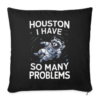 Raccoon - Sofa pillowcase 17,3'' x 17,3'' (45 x 45 cm) - black - Front