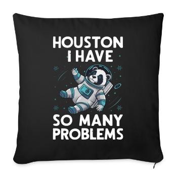 Panda Bear Panda Animal Pandas - Sofa pillowcase 17,3'' x 17,3'' (45 x 45 cm) - black - Front