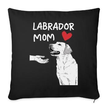 Labrador Hund - Sofakissenbezug 45 x 45 cm - Schwarz - Vorne