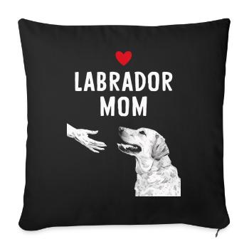Labrador Hund - Sofakissenbezug 45 x 45 cm - Schwarz - Vorne