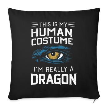 Dragon Mystique Dragon Fantasy - Housse de coussin décorative 45 x 45 cm - noir - Devant