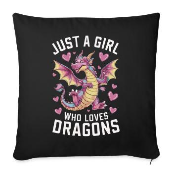 Dragon Mystique Dragon Fantasy - Housse de coussin décorative 45 x 45 cm - noir - Devant
