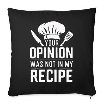 Chef cuisinier Cheff Bäker - Housse de coussin décorative 45 x 45 cm - noir - Devant