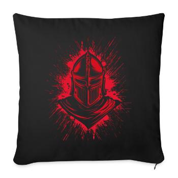 Chevaliers croisés Templiers Moyen Âge - Housse de coussin décorative 45 x 45 cm - noir - Devant
