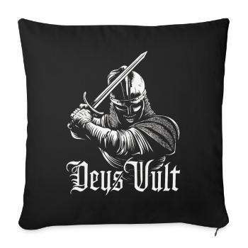 Chevaliers croisés Templiers Moyen Âge - Housse de coussin décorative 45 x 45 cm - noir - Devant