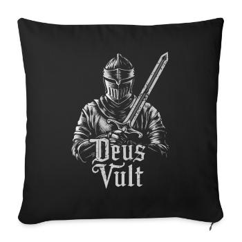 Chevaliers croisés Templiers Moyen Âge - Housse de coussin décorative 45 x 45 cm - noir - Devant