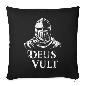 Chevaliers croisés Templiers Moyen Âge - Housse de coussin décorative 45 x 45 cm - noir - Devant
