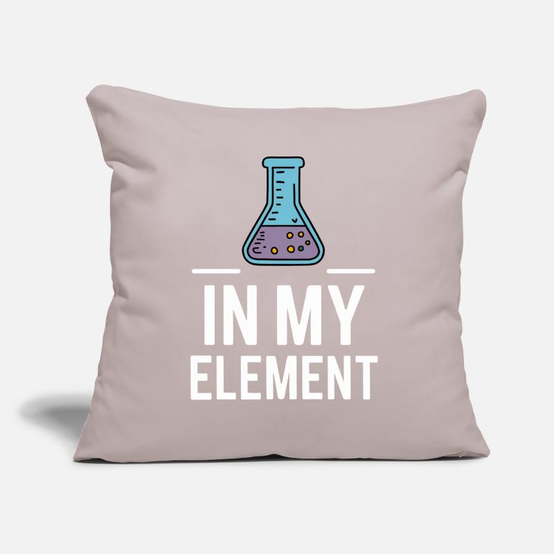 Chimiste Chimie Science Molécule d’atome Housse de coussin décorative 45 x 45 cm