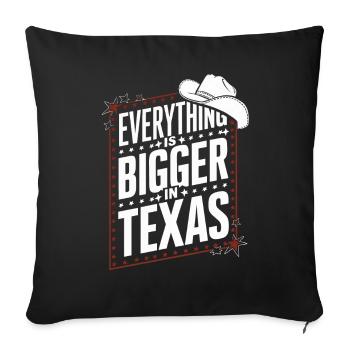 Texas State Texans Texas - Sofa pillowcase 17,3'' x 17,3'' (45 x 45 cm) - black - Front
