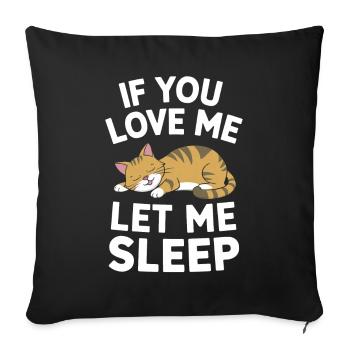 Chat Chats Amoureux Chat Propriétaire Chaton - Housse de coussin décorative 45 x 45 cm - noir - Devant