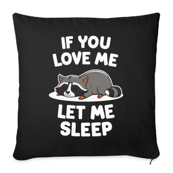 Raton laveur - Housse de coussin décorative 45 x 45 cm - noir - Devant