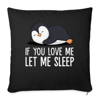 Penguin Penguins Animal - Sofa pillowcase 17,3'' x 17,3'' (45 x 45 cm) - black - Front