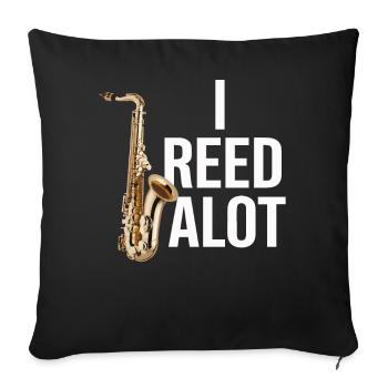 Saxophone Saxophone - Sofa pillowcase 17,3'' x 17,3'' (45 x 45 cm) - black - Front