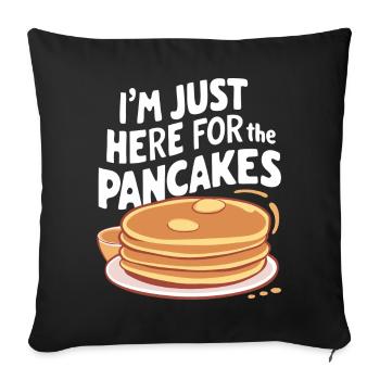 Pancakes Frühstück Essen Pancake - Sofakissenbezug 45 x 45 cm - Schwarz - Vorne