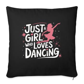 Dansant Danseurs Dansant - Housse de coussin décorative 45 x 45 cm - noir - Devant
