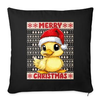 Duck Ugly Christmas Christmas Xmas Cute Cute - Sofa pillowcase 17,3'' x 17,3'' (45 x 45 cm) - black - Front