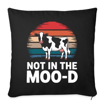 Éleveur de vaches Ferme Éleveur de vaches - Housse de coussin décorative 45 x 45 cm - noir - Devant