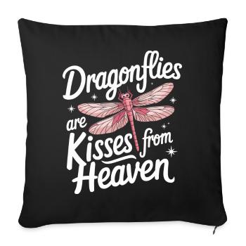 Libellule Libellules Insectes Nature - Housse de coussin décorative 45 x 45 cm - noir - Devant