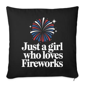 Pyrotechnie Feux d’artifice Pyrotechnie - Housse de coussin décorative 45 x 45 cm - noir - Devant