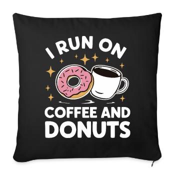 Donut Donuts Candy Bagel - Sofa pillowcase 17,3'' x 17,3'' (45 x 45 cm) - black - Front