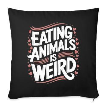 Végétarien Végétalien Végétarien Végétarien - Housse de coussin décorative 45 x 45 cm - noir - Devant