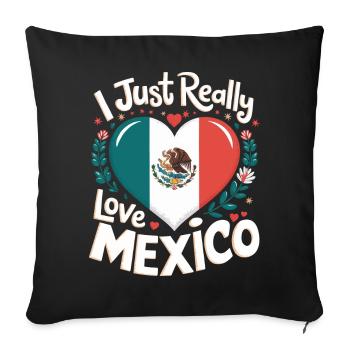 Mexico Mexico Mexican Spanish - Sofa pillowcase 17,3'' x 17,3'' (45 x 45 cm) - black - Front