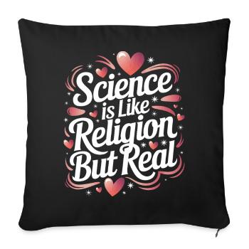 Atheismus Atheist Anti-Religion Agnostiker - Sofakissenbezug 45 x 45 cm - Schwarz - Vorne