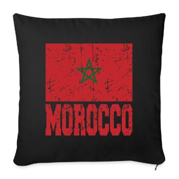 Morocco - Sofa pillowcase 17,3'' x 17,3'' (45 x 45 cm) - black - Front