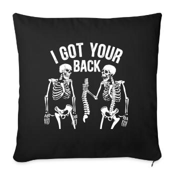 Skull Horror Halloween Gift - Sofa pillowcase 17,3'' x 17,3'' (45 x 45 cm) - black - Front
