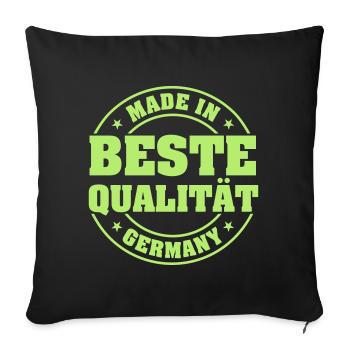 Beste Qualität Made in Germany - Sofakissenbezug 45 x 45 cm - Schwarz - Vorne