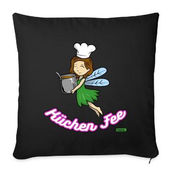 Cuisine Fée HARIZ Cuisine Cadeau enfants - Housse de coussin décorative 45 x 45 cm - noir - Devant