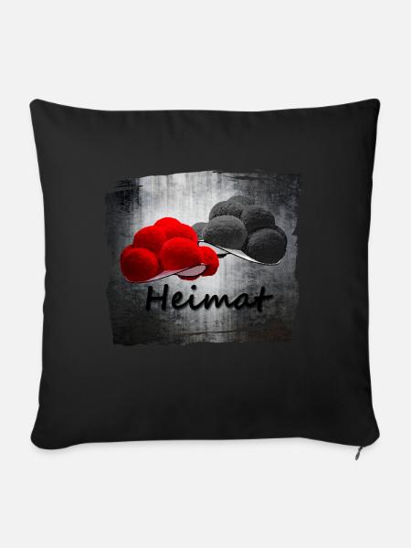 Bollenhüte Heimat ART 1.0 - Sofakissenbezug 45 x 45 cm - Schwarz