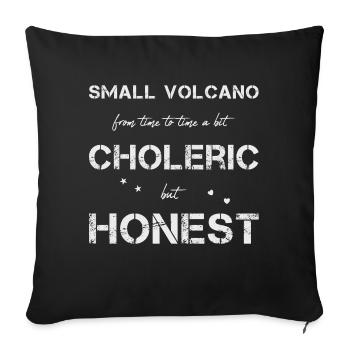 choleric honest - Sofa pillowcase 17,3'' x 17,3'' (45 x 45 cm) - black - Front