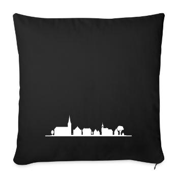 Votre village, votre horizon - Housse de coussin décorative 45 x 45 cm - noir - Devant