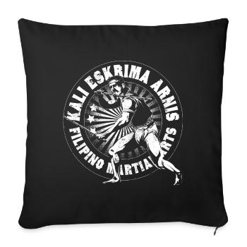Kali Eskrima Arnis - Housse de coussin décorative 45 x 45 cm - noir - Devant