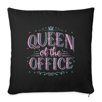 Office Colleague Gift - Sofa pillowcase 17,3'' x 17,3'' (45 x 45 cm) - black - Front