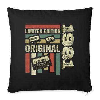 Vintage 1981 - Retro Birthday Quote 1981 - Sofa pillowcase 17,3'' x 17,3'' (45 x 45 cm) - black - Front