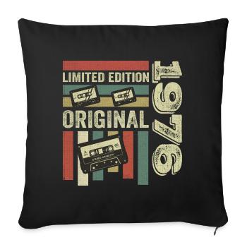 Vintage 1976 - Retro Birthday Quote 1976 - Sofa pillowcase 17,3'' x 17,3'' (45 x 45 cm) - black - Front