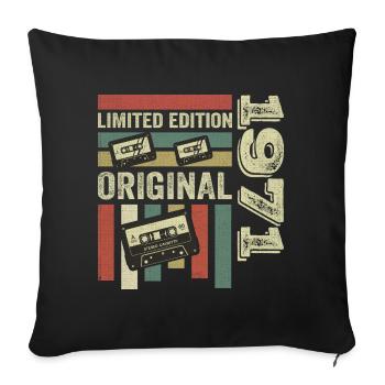 Millésime 1971 - rétro anniversaire disant 1971 - Housse de coussin décorative 45 x 45 cm - noir - Devant