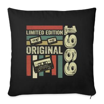 Vintage 1969 - Retro Birthday Quote 1969 - Sofa pillowcase 17,3'' x 17,3'' (45 x 45 cm) - black - Front