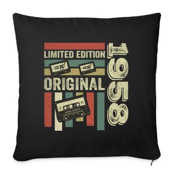 Vintage 1958 - Retro Birthday Quote 1958 - Sofa pillowcase 17,3'' x 17,3'' (45 x 45 cm) - black - Front